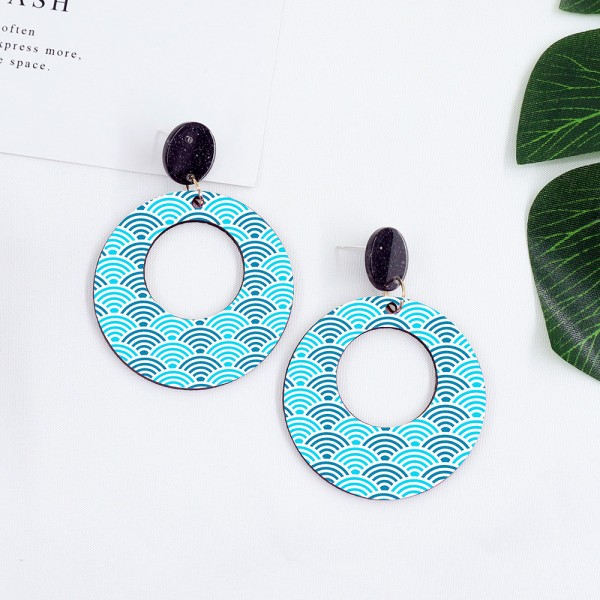 Wood Earrings Annular style CR02A1101W