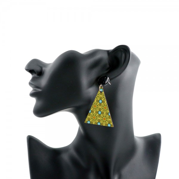 Wood Earrings Triangle style TR01A1113W