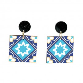 Wood Earrings Square style SQ01A1125W