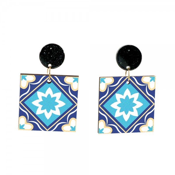 Wood Earrings Square style SQ01A1125W