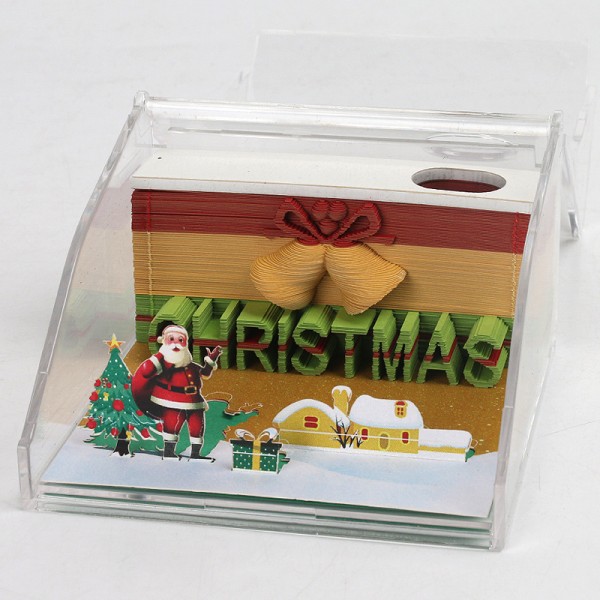 3D Memo Pad Merry Christmas Bell 2021