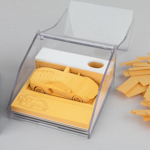 3D Memo Pad Lamborghini-yellow