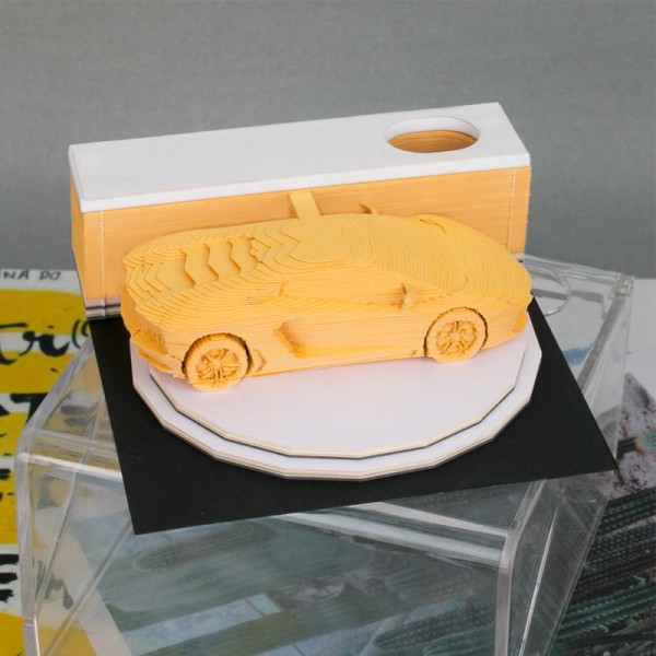 3D Memo Pad Lamborghini-yellow