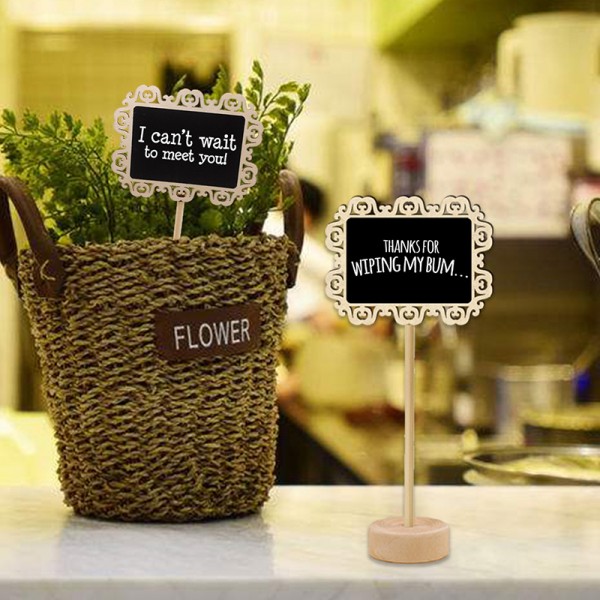 ZWBB017 Reusable Chalkboard for Food Labels Table Numbers and Place Cards Display