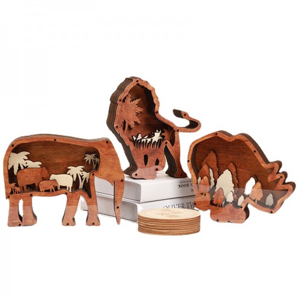 ZWMB001 Wooden Animal Piggy Bank