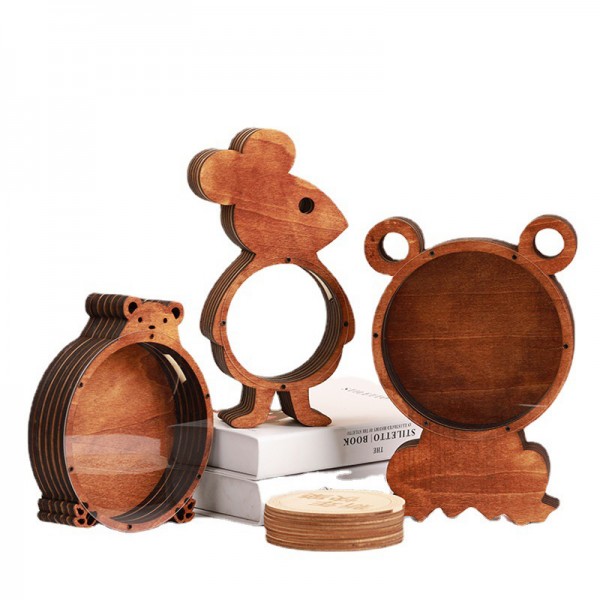 ZWMB002 Wooden Animal Piggy Bank