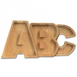 ZWMB005 Wooden Letters Piggy Bank