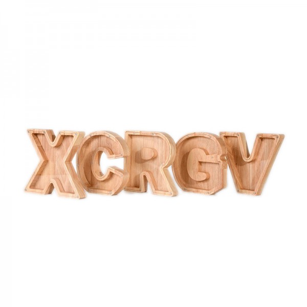 ZWMB005 Wooden Letters Piggy Bank