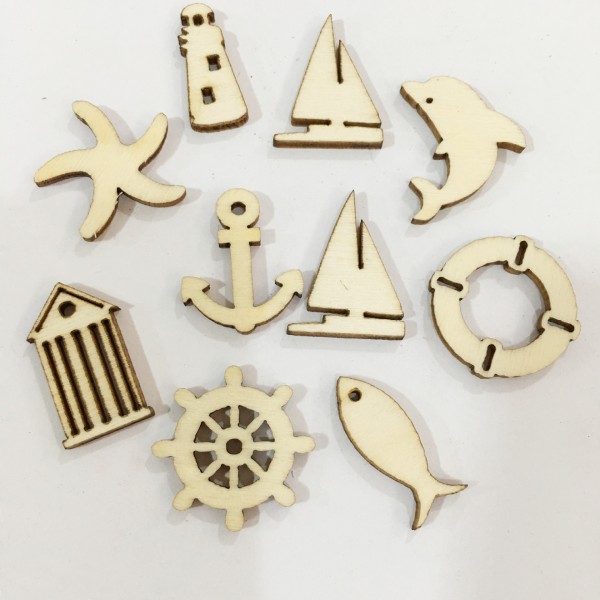 Wooden Cutouts Ornaments for DIY Craft Making