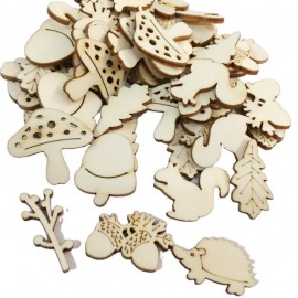 Wooden Cutouts Ornaments for DIY Craft Making