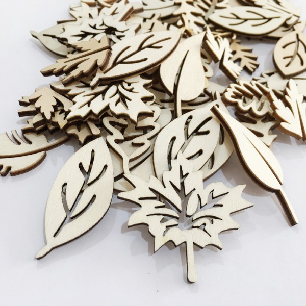 Wooden Cutouts Ornaments for DIY Craft Making