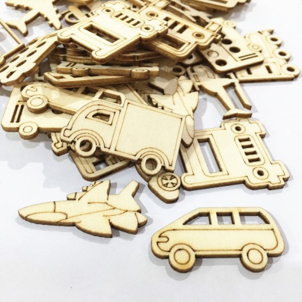 Wooden Cutouts Ornaments for DIY Craft Making