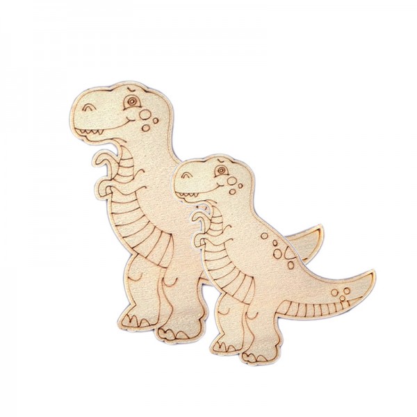 ZWDY018 Wooden Dinosaur DIY Ornament