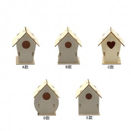 ZWDY020 Wooden House DIY Ornament