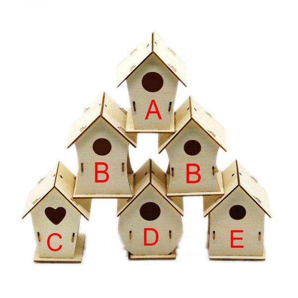 ZWDY020 Wooden House DIY Ornament