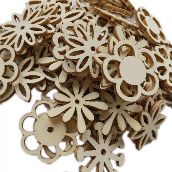 Wooden Cutouts Ornaments for DIY Craft Making