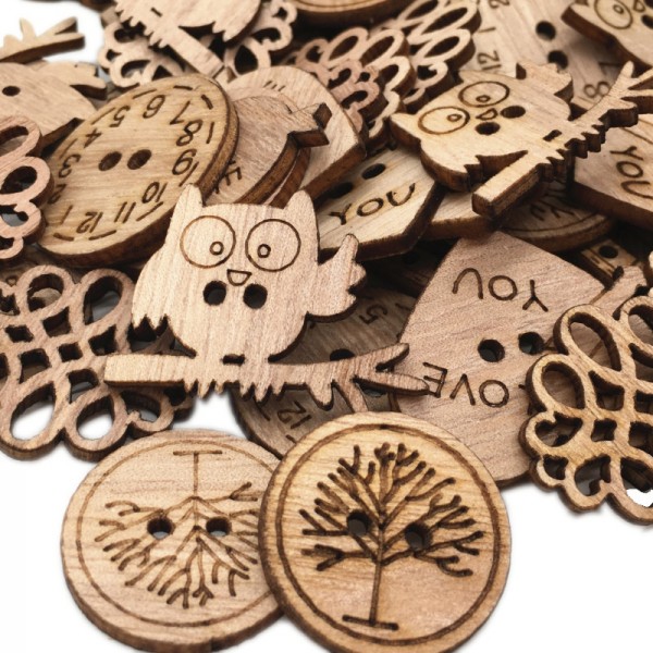 Wooden Cutouts Ornaments for DIY Craft Making