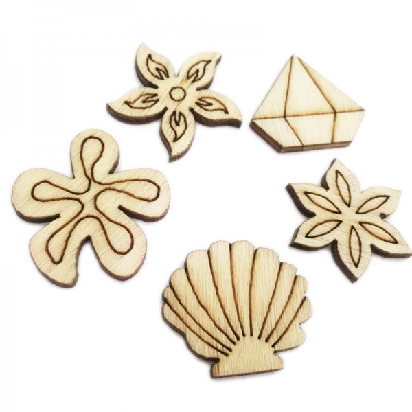 Wooden Cutouts Ornaments for DIY Craft Making