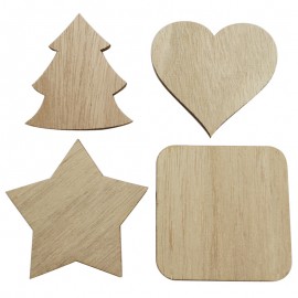 Wooden Cutouts Ornaments for DIY Craft Making