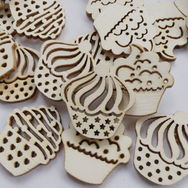 Wooden Cutouts Ornaments for DIY Craft Making