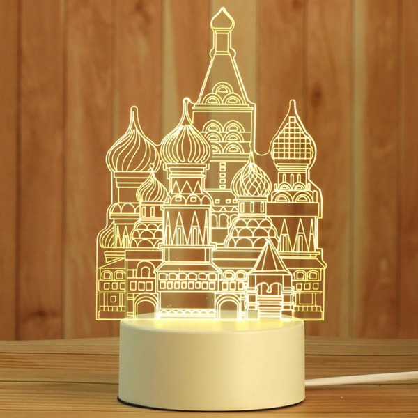 3D Acrylic Table Lamp Building series