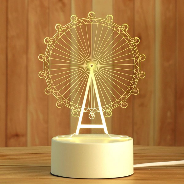 3D Acrylic Table Lamp Building series