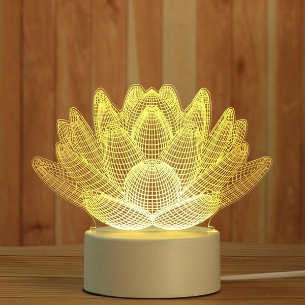 3D Acrylic Table Lamp Plant series