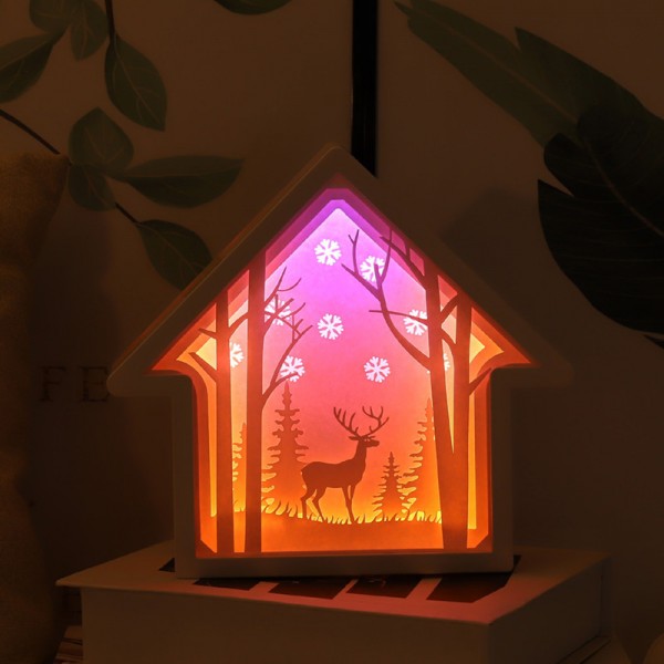 3D Paper Carving Night Light